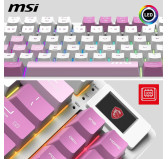 Clavier MSI Forge GK600 TKL Wireless Violet Meca Linéaire