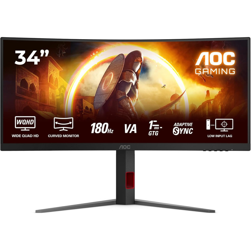 Ecran AOC 34" CU34G4 Gaming 3440x1440 180Hz 1ms CURVED Ecran AOC 34" CU34G4 Gaming 3440x1440 180Hz 1ms CURVED