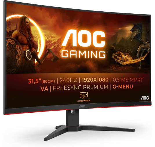 Ecran AOC 32" C32G2ZE Gaming 1920x1080 240Hz 1ms CURVED