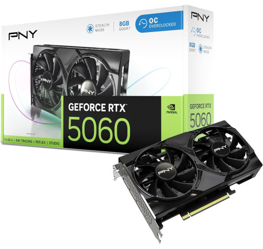 Carte Graphique PNY RTX 5060 8Go OC Dual Fan
