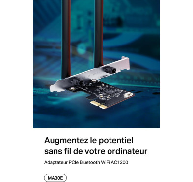 Carte Réseaux PCI-Express MERCUSYS MA30E Wifi AC1200 + Bluetooth 5.0