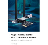 Carte Réseaux PCI-Express MERCUSYS MA30E Wifi AC1200 + Bluetooth 5.0