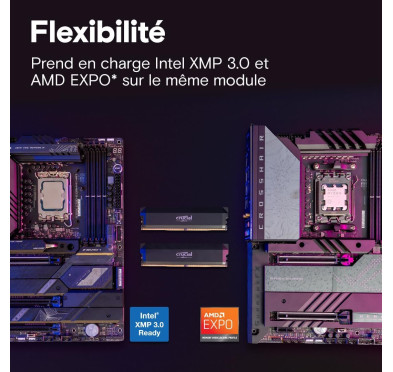 DDR5 Crucial PRO Kit 32Go 2x16Go 6000Mhz CL36 EXPO XMP