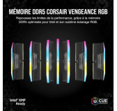 DDR5 Corsair Vengeance RGB Kit 32Go 2x16Go 6000Mhz CL36 Intel XMP