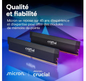 DDR5 Crucial PRO Kit 32Go 2x16Go 5600Mhz CL46 EXPO XMP