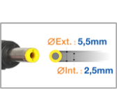 Chargeur Twinecker PC Portable 19.5V 11.8A 230 Watts 5.5/2.5mm