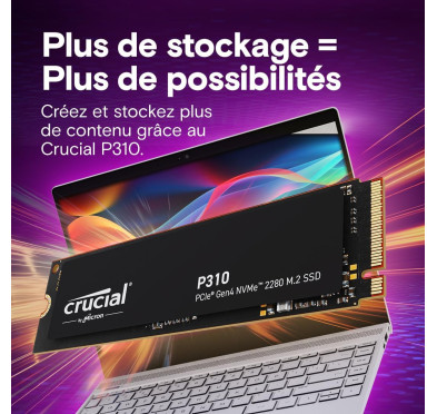 SSD 4To Crcuial P310 M.2 NVMe PCIe 4.0