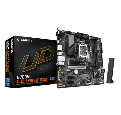 Carte Mère Gigabyte B760M DS3H WF6E GEN5 DDR5 mATX LGA1700