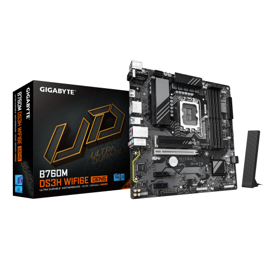 Carte Mère Gigabyte B760M DS3H WF6E GEN5 DDR5 mATX LGA1700