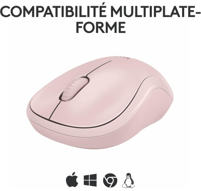 Souris Logitech Wireless Mouse M240 Silent Rose Bluetooth