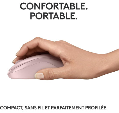 Souris Logitech Wireless Mouse M240 Silent Rose Bluetooth