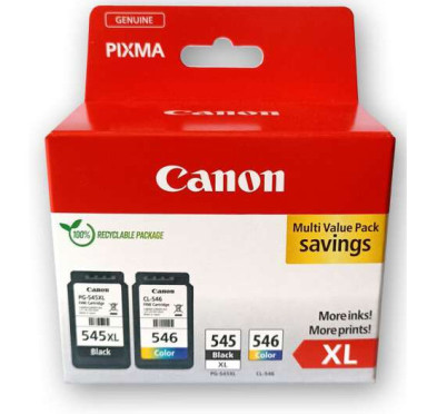 Pack Cartouche Canon PG-545XL Noir + CL-546 Couleurs