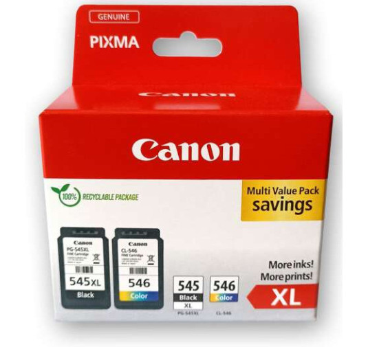 Pack Cartouche Canon PG-545XL Noir + CL-546 Couleurs