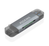Lecteur de Carte Externe Aisens USB-C et USB-A Carte SD et microSD Lecteur de Carte Externe Aisens USB-C et USB-A Carte SD et microSD