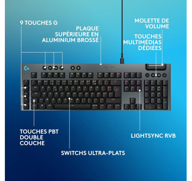 Clavier Logitech G915 X Gaming Mécanique GL Tactile