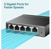 Switch RJ45 TP-Link TL-SG105S 10/100/1000 Mbps 5 Ports Métal