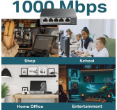 Switch RJ45 TP-Link TL-SG105S 10/100/1000 Mbps 5 Ports Métal