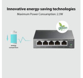 Switch RJ45 TP-Link TL-SG105S 10/100/1000 Mbps 5 Ports Métal