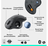 Souris Logitech Wireless Trackball Ergo M575S Graphite