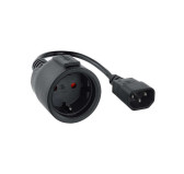 Cable d'alimentation IEC C14 vers CEE7 Femelle 25cm