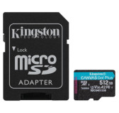 Mémoire Micro SDXC 512Go Kingston Canvas Go Plus A2/V30/UHS-I U3