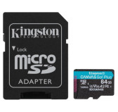 Mémoire Micro SDXC 64Go Kingston Canvas Go Plus A2/V30/UHS-I U3