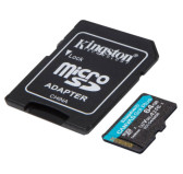 Mémoire Micro SDXC 64Go Kingston Canvas Go Plus A2/V30/UHS-I U3