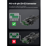 Cable alimentation 12VHPWR 600Watts vers Alim ASUS EVGA Seasonic