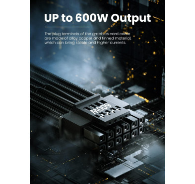 Cable alimentation 12VHPWR 600Watts vers Alim ASUS EVGA Seasonic
