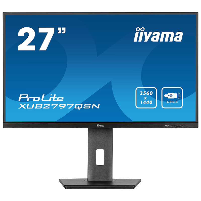 Ecran iiyama 27" XUB2797QSN-B2 2560x1440 100Hz 1ms Dock USB-C PD 65W