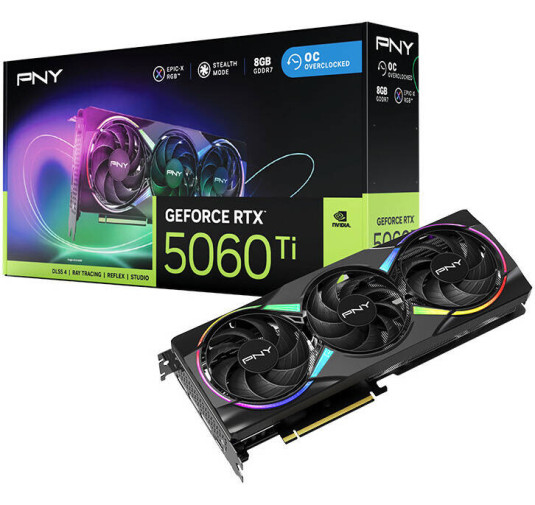Carte Graphique PNY RTX 5060 Ti 8Go ARGB OC Triple Fan