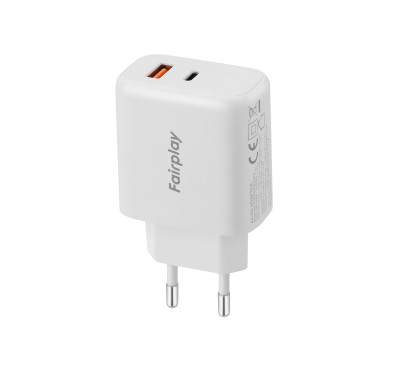 Chargeur Fairplay USB-C USB-A PD GaN 45W