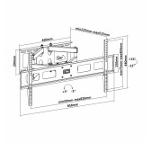 Support Pro mural articulé écran TV 37" à 90" Aisens WT70TSLE-029 Support Pro mural articulé écran TV 37" à 90" Aisens WT70TSLE-029