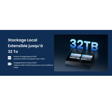 Enregistreur vidéo-surveillance Reolink NVS8 8 Caméras 4K PoE 2To