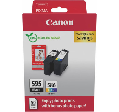 Pack Cartouche Canon PG-595 Noir + CL-586 Couleurs
