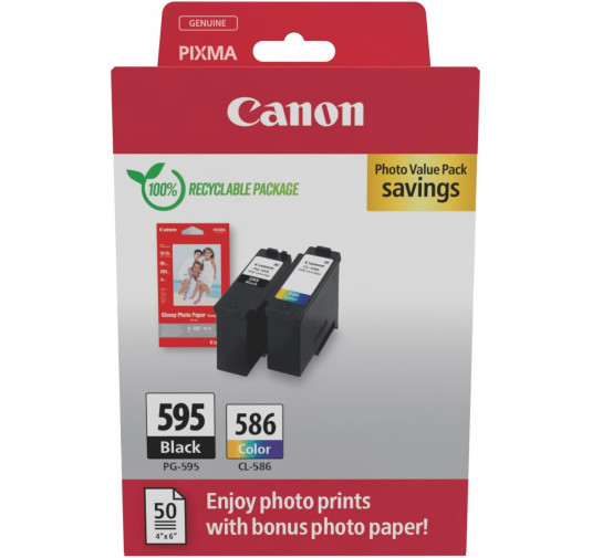 Pack Cartouche Canon PG-595 Noir + CL-586 Couleurs