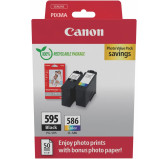 Pack Cartouche Canon PG-595 Noir + CL-586 Couleurs