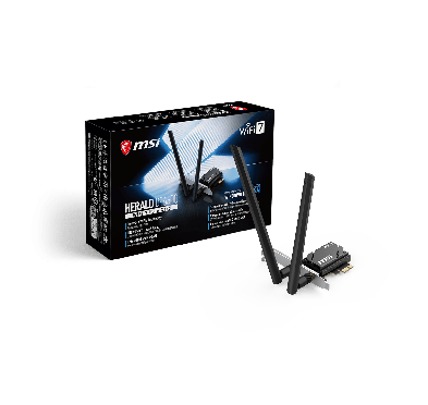 Carte PCI-Express Wifi 7 Bluetooth 5.4 MSI HERALD BE6500