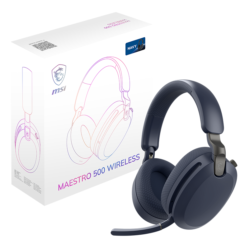 Micro Casque MSI MAESTRO 500 Wireless Navy sans fil Bluetooth