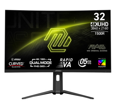 Ecran MSI 32" MAG 321CUPDF Gaming 3840x2160 160Hz 0.5ms CURVED
