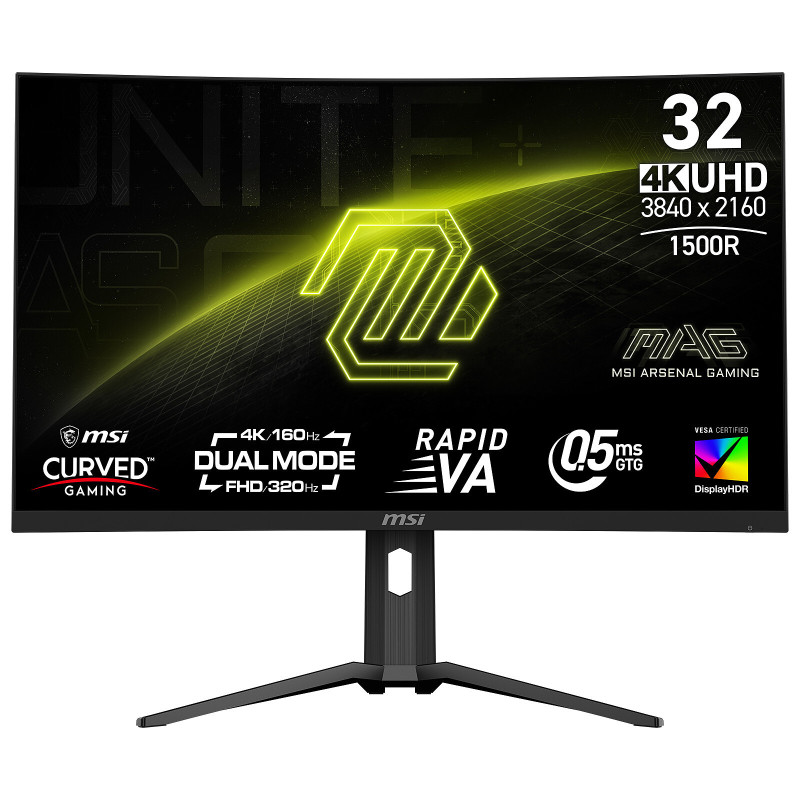 Ecran MSI 32" MAG 321CUPDF Gaming 3840x2160 160Hz 0.5ms CURVED