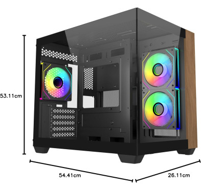 Boitier Cooler Master Elite 481 Wood Noir RGB