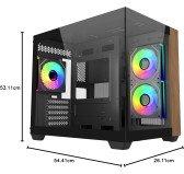 Boitier Cooler Master Elite 481 Wood Noir RGB