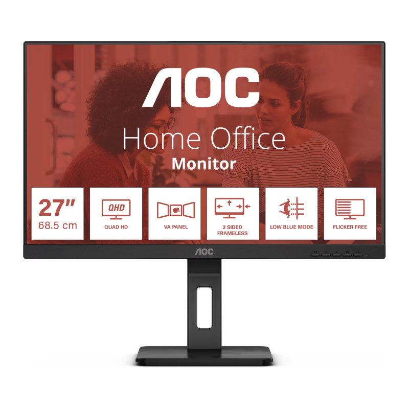 Ecran AOC 27" Q27E3UMF 2560x1440 VA 75Hz 4ms Pivot