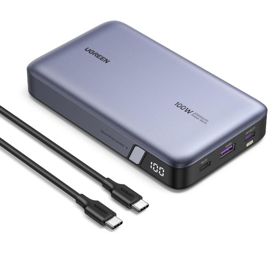 Power Bank UGREEN 20 000mAh USB-A + USB-C PD 3.0 100Watts