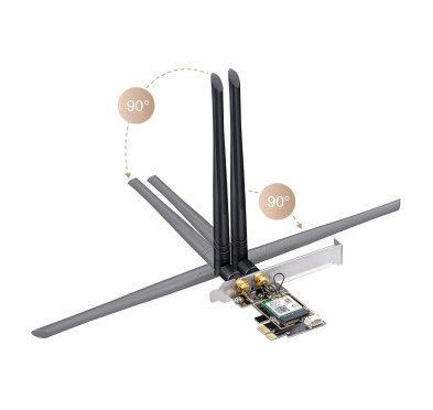 Carte PCI-Express Wifi 6 AX5400 Cudy WE3000 Bluetooth 5.2