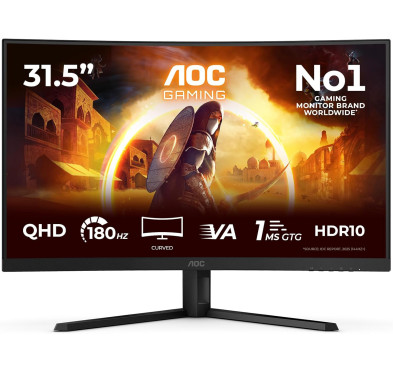 Ecran AOC 32" CQ32G4VE Gaming 2560x1440 180Hz 0.5ms CURVED