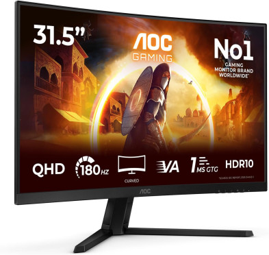 Ecran AOC 32" CQ32G4VE Gaming 2560x1440 180Hz 0.5ms CURVED