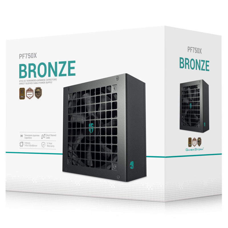 Alimentation DeepCool PF750X 750 Watts 80Plus Bronze Gamer Storm