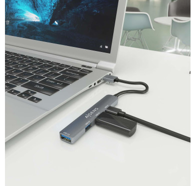 HUB Aisens A106-0859 1 Port USB 3.0 + 3 Ports USB 2.0 Gris